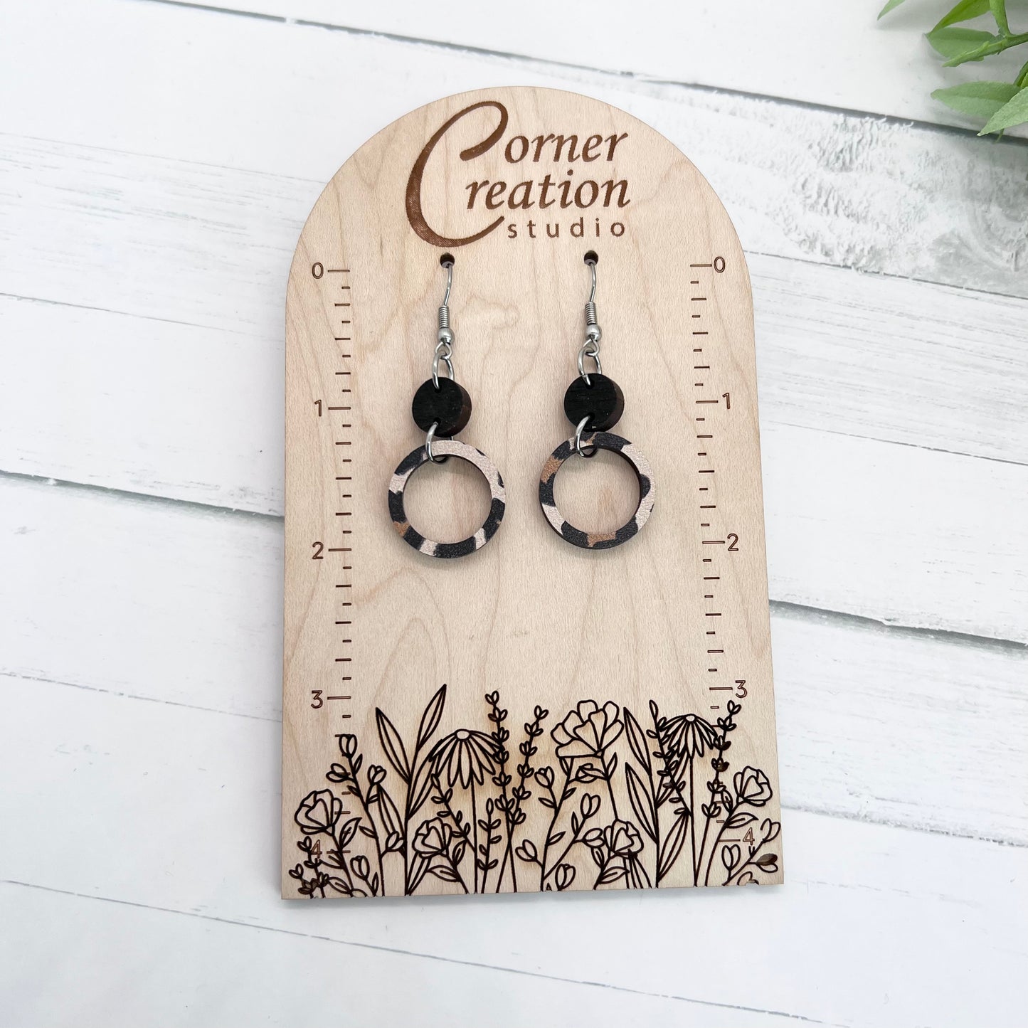 Black Leopard Nesting Hoop Earring