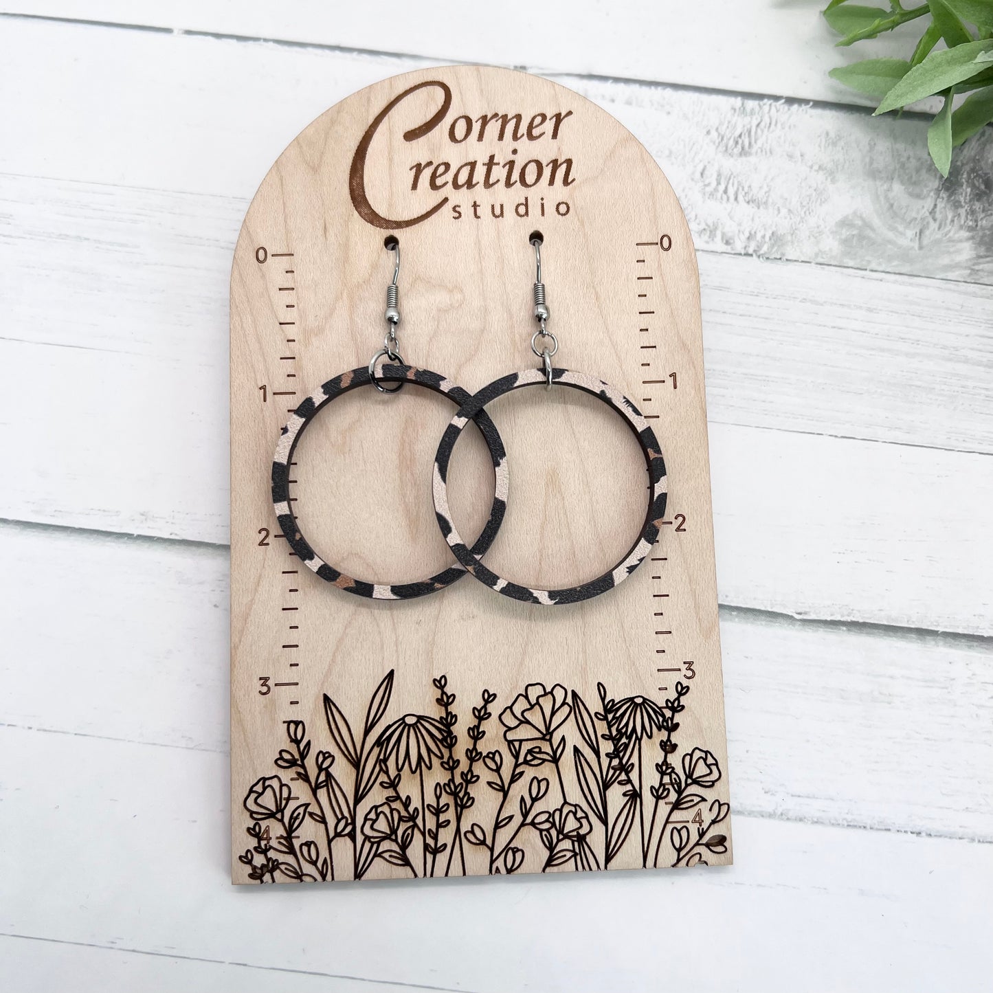 Black Leopard Nesting Hoop Earring