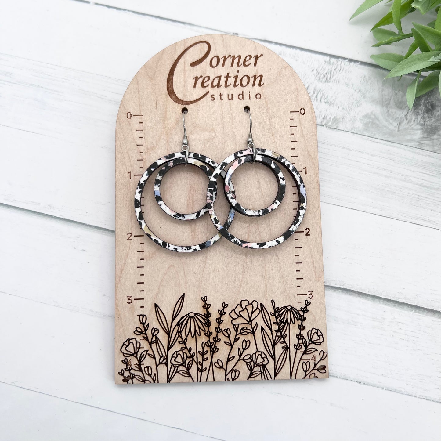 Splatter Nesting Hoop Earring