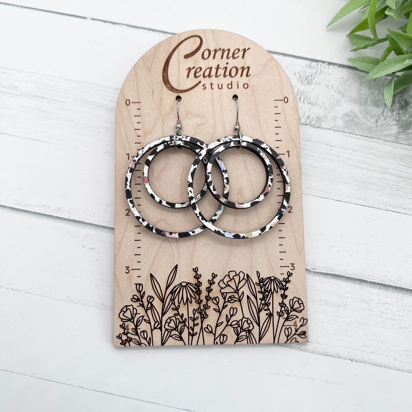 Splatter Nesting Hoop Earring