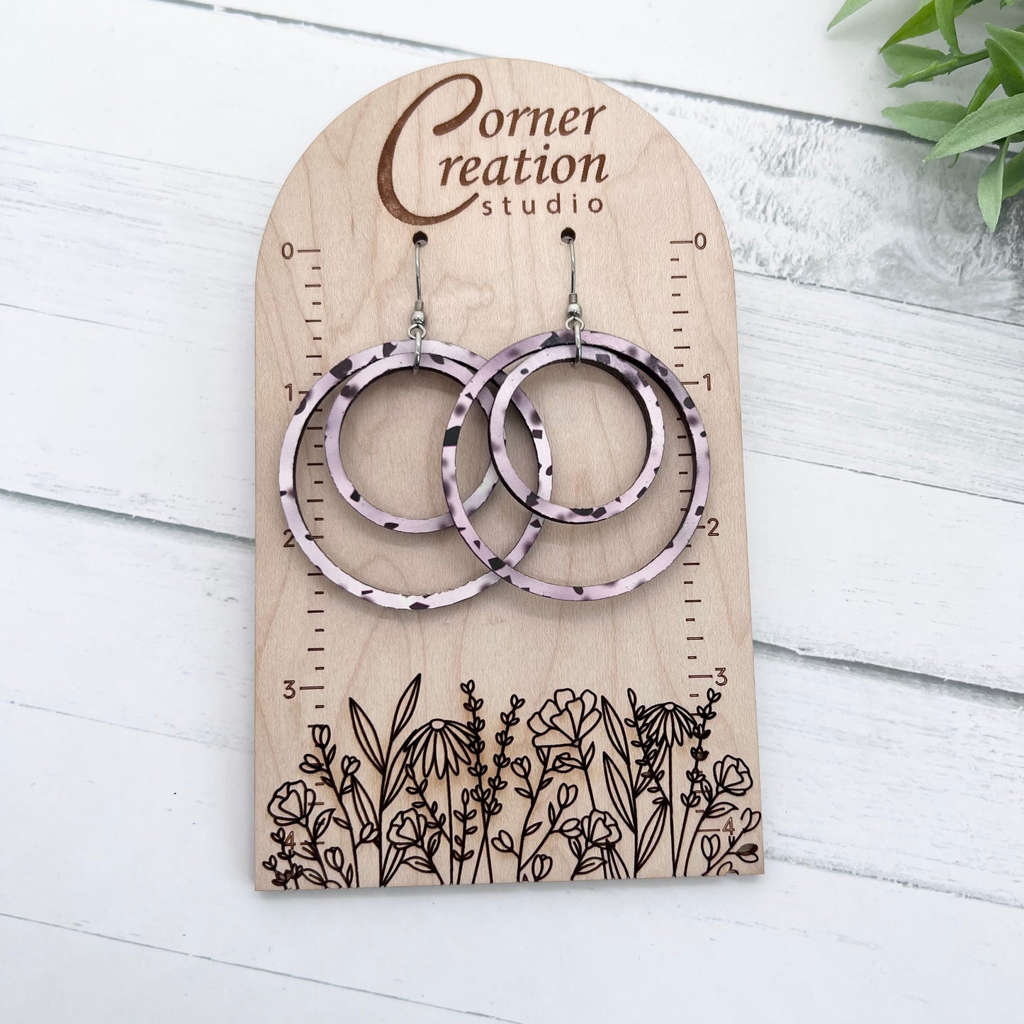 Pink n Black Nesting Hoop Earring