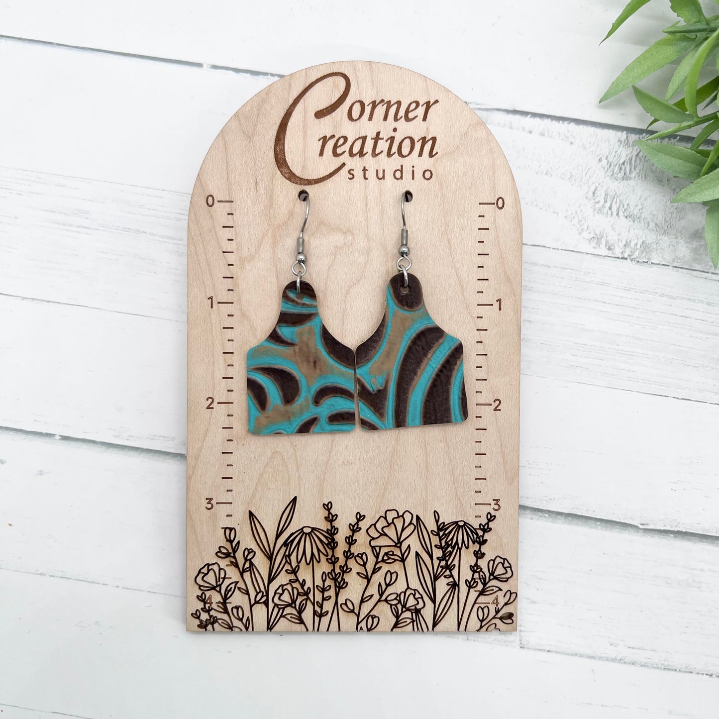 Cow Tags Earring