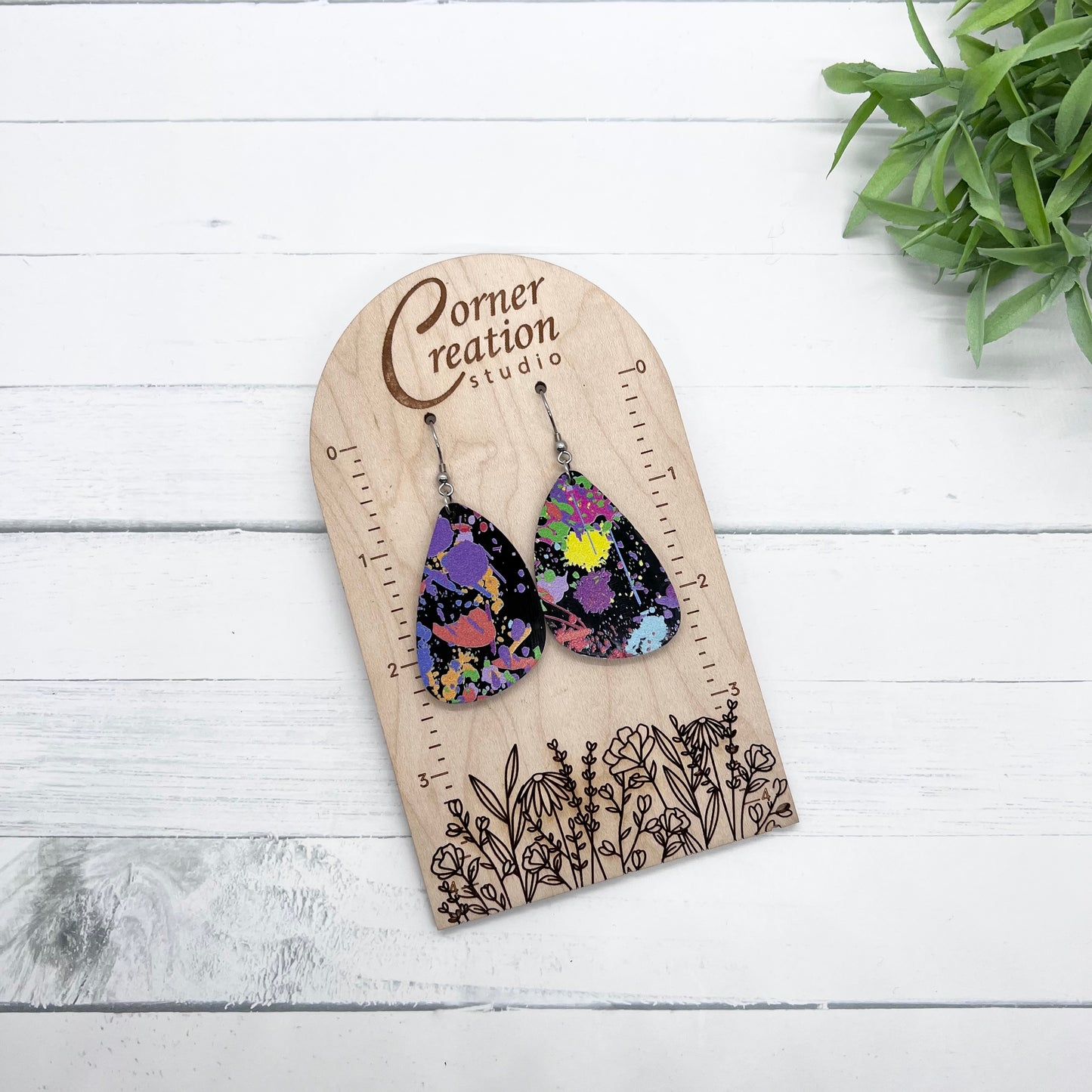 Paint Splatter Earrings