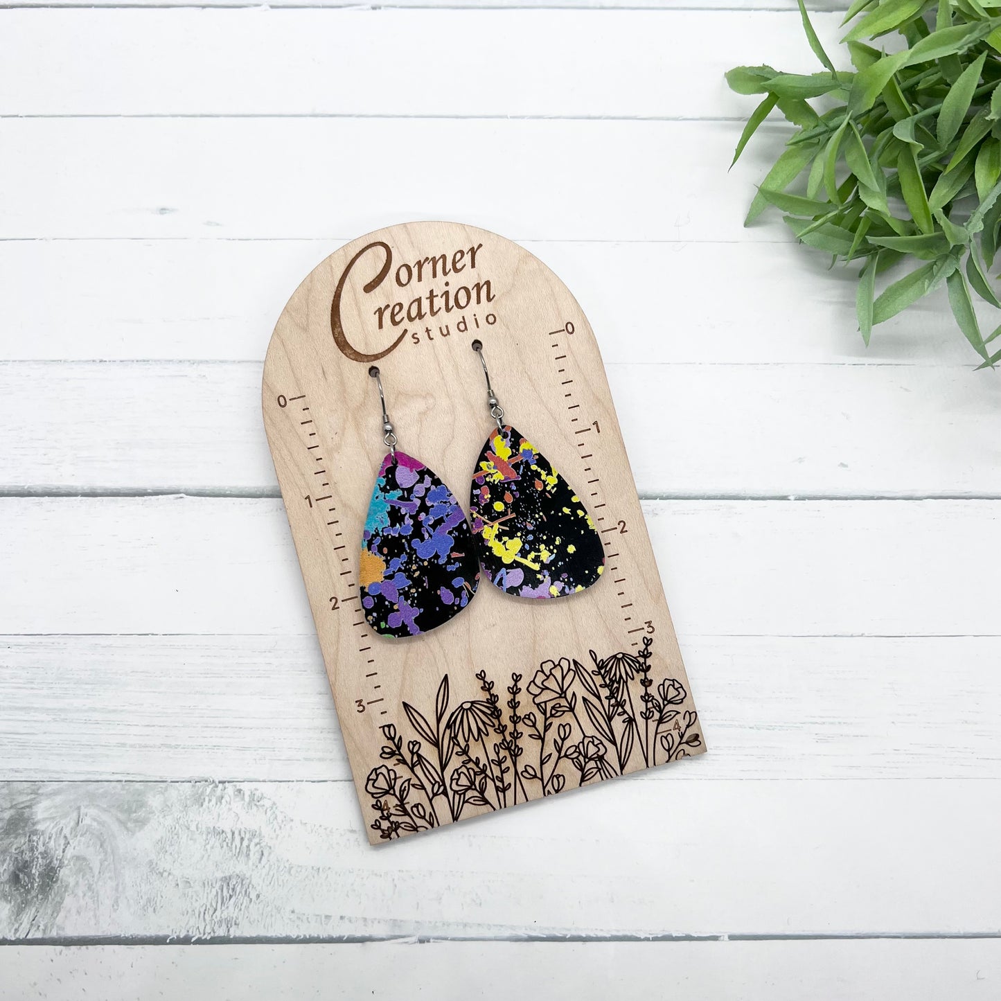 Paint Splatter Earrings