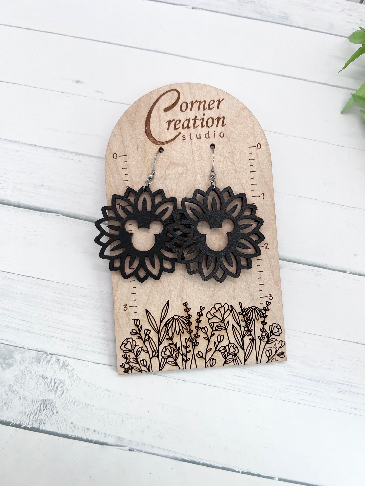 Sunflower Mouse Earrings