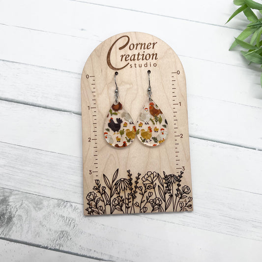 Chicken & Chick Earrings