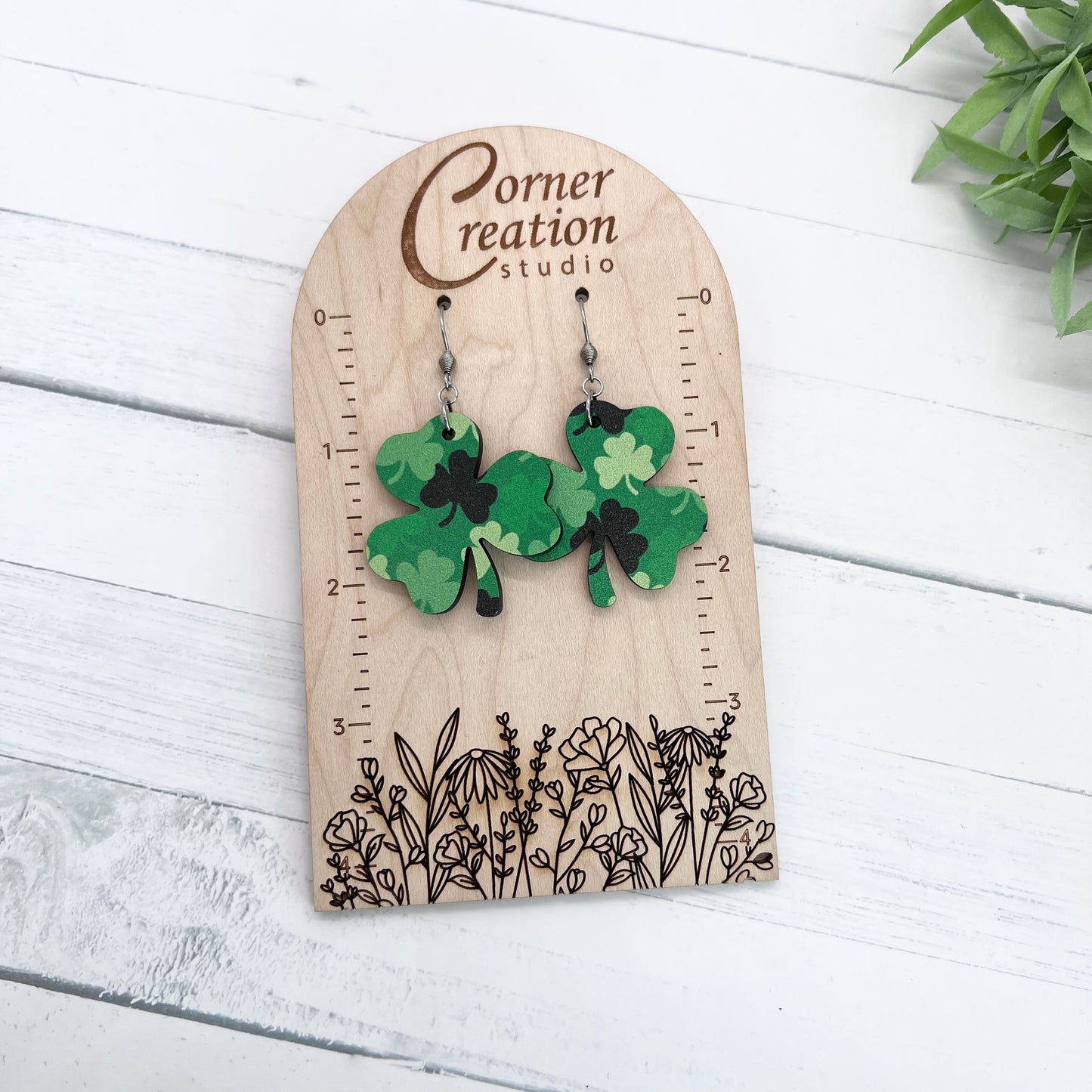 St. Patrick's Day Clover Earrings