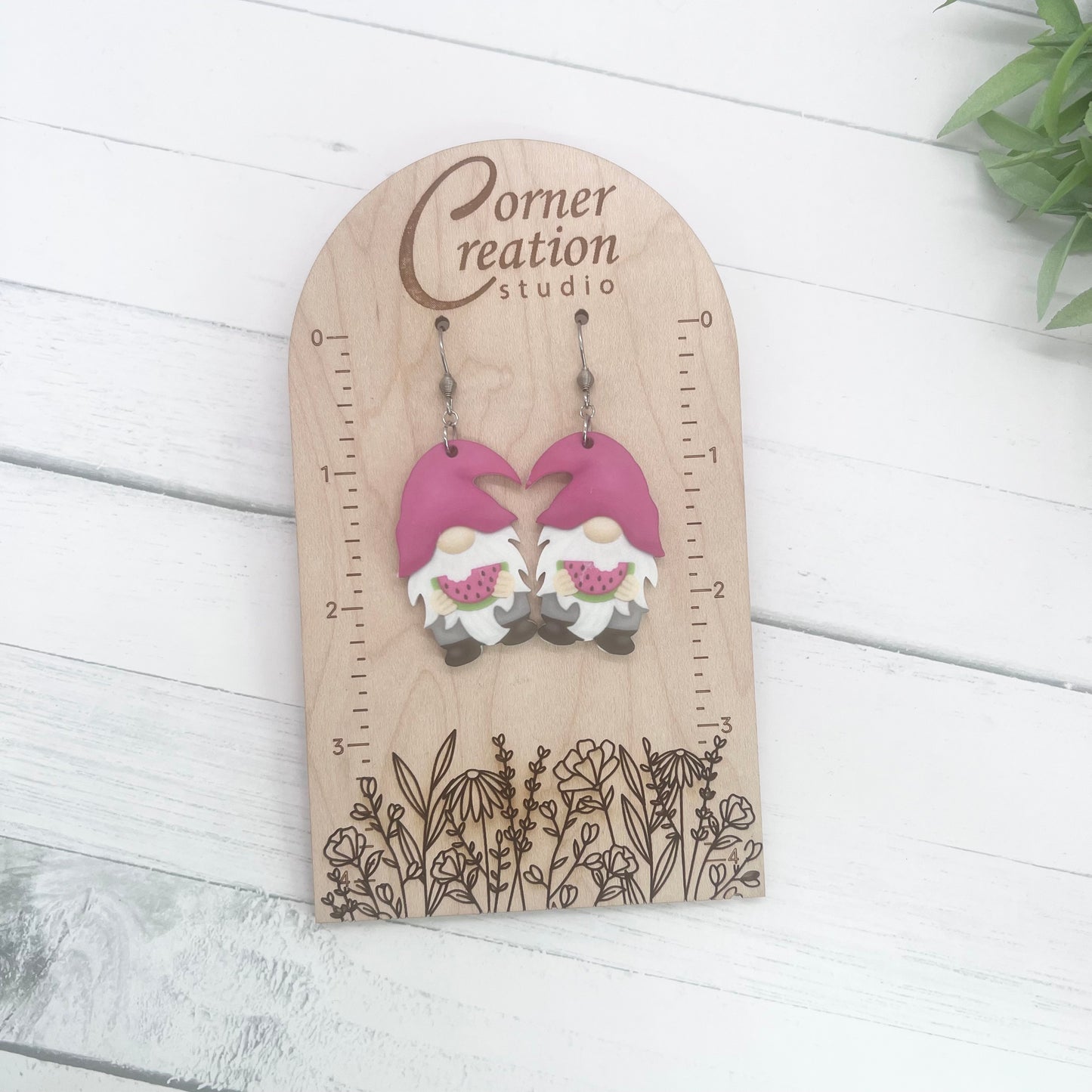 Gnome Watermelon Earrings