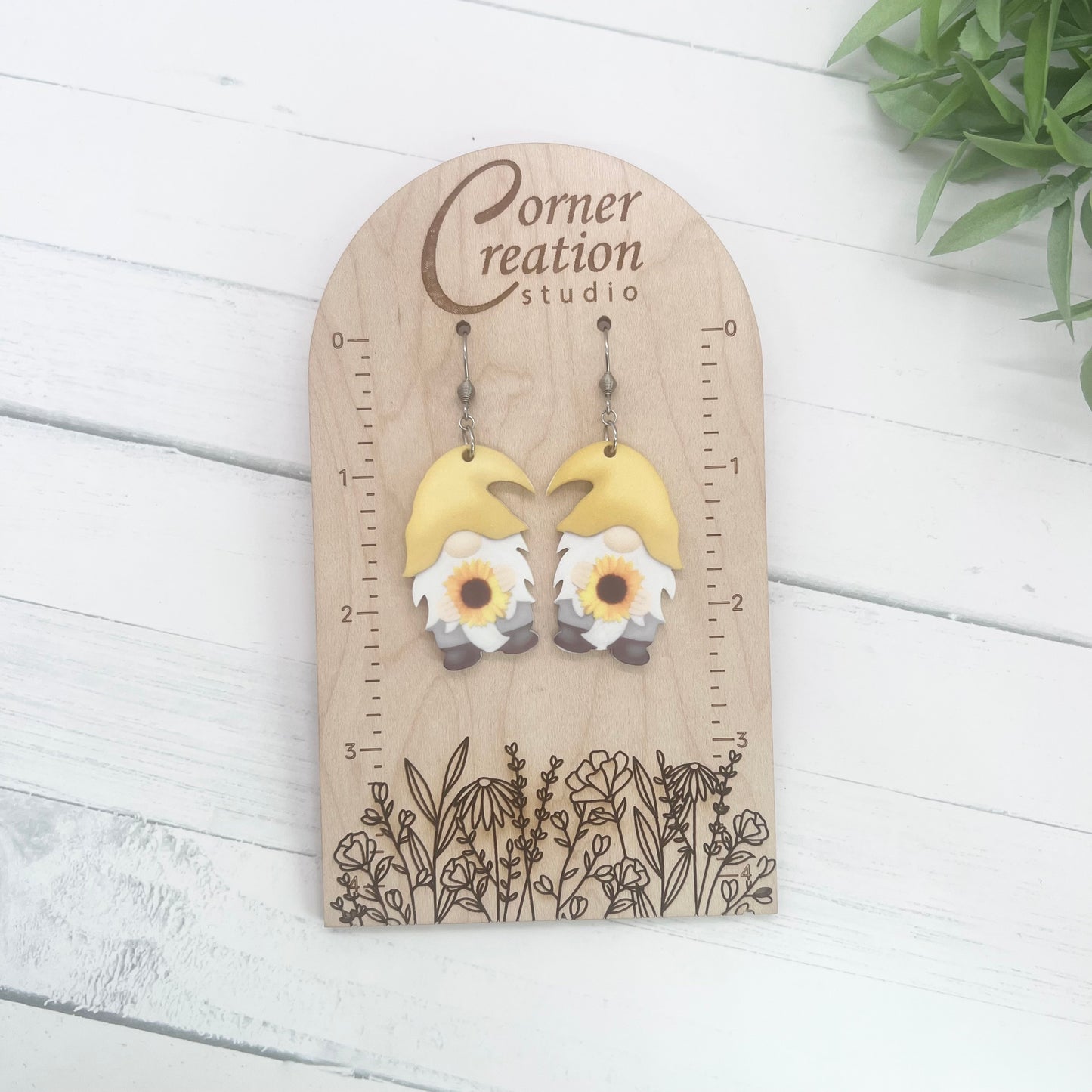 Gnome Sunflower Earrings