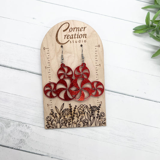 Mouse Candy Cane Earrings