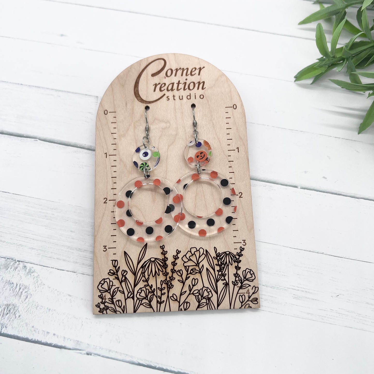 Halloween Circle Earrings