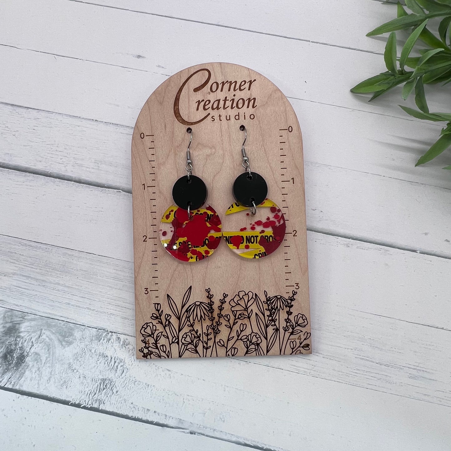 Gina Crime Scene Earrings