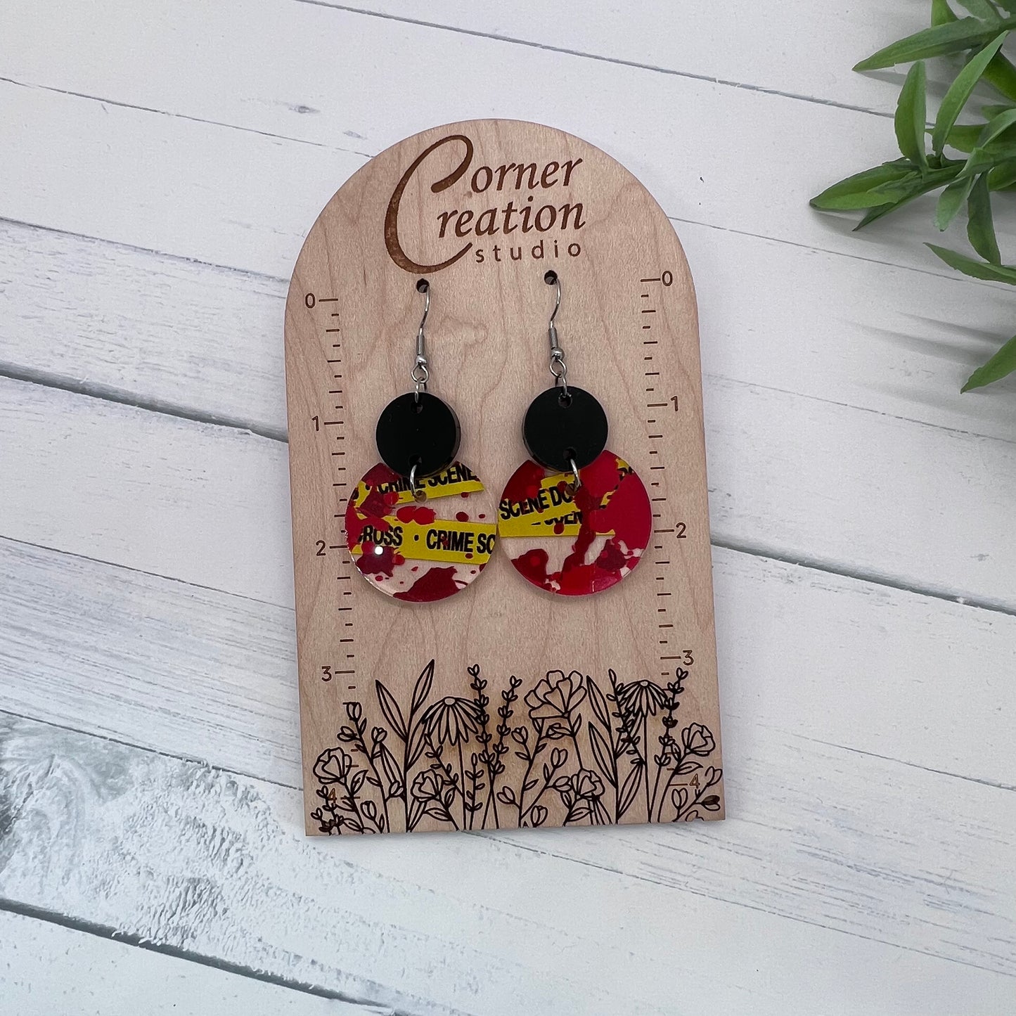 Gina Crime Scene Earrings