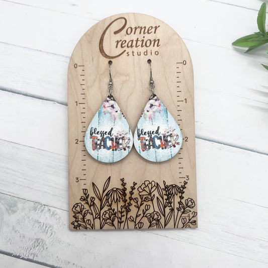 Blessed Teacher Earrings