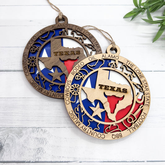 Texas Flag Ornament