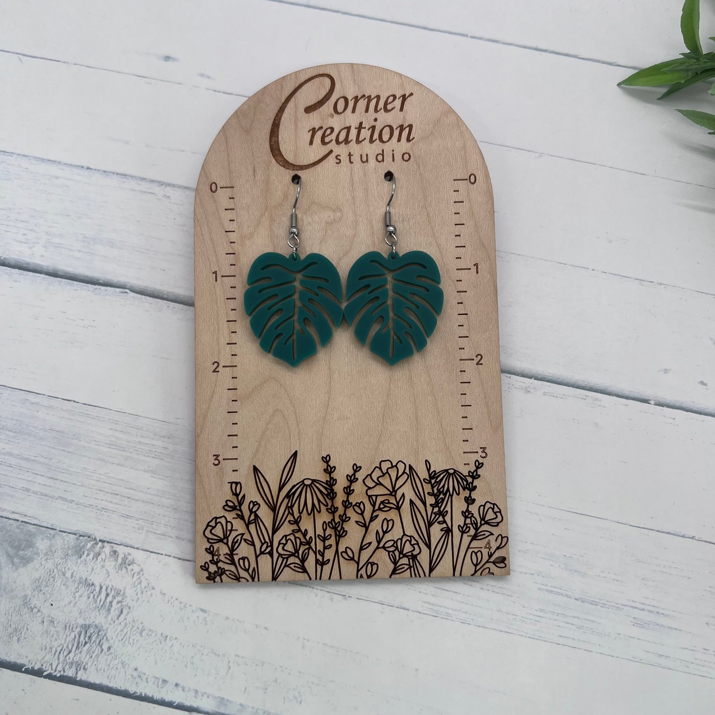 Monstera Earrings