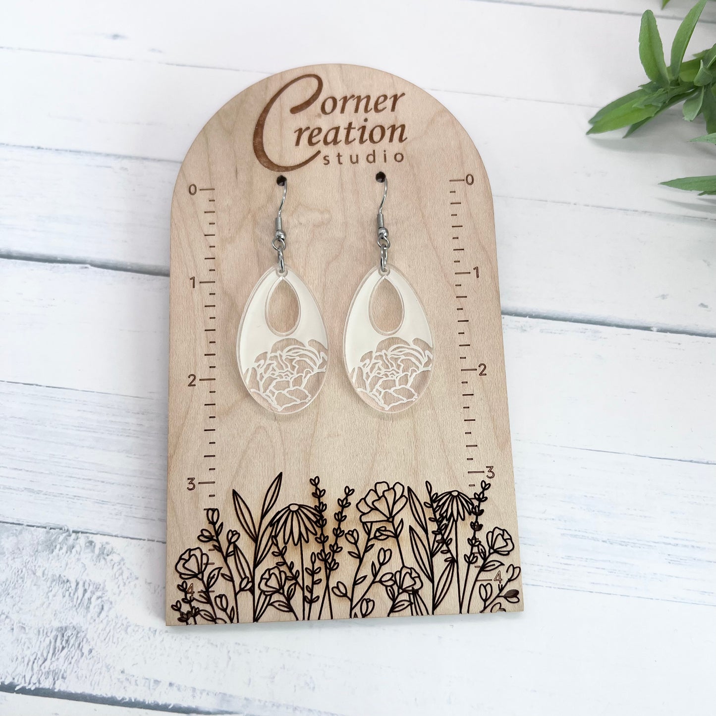 Open Tear Drop Earrings