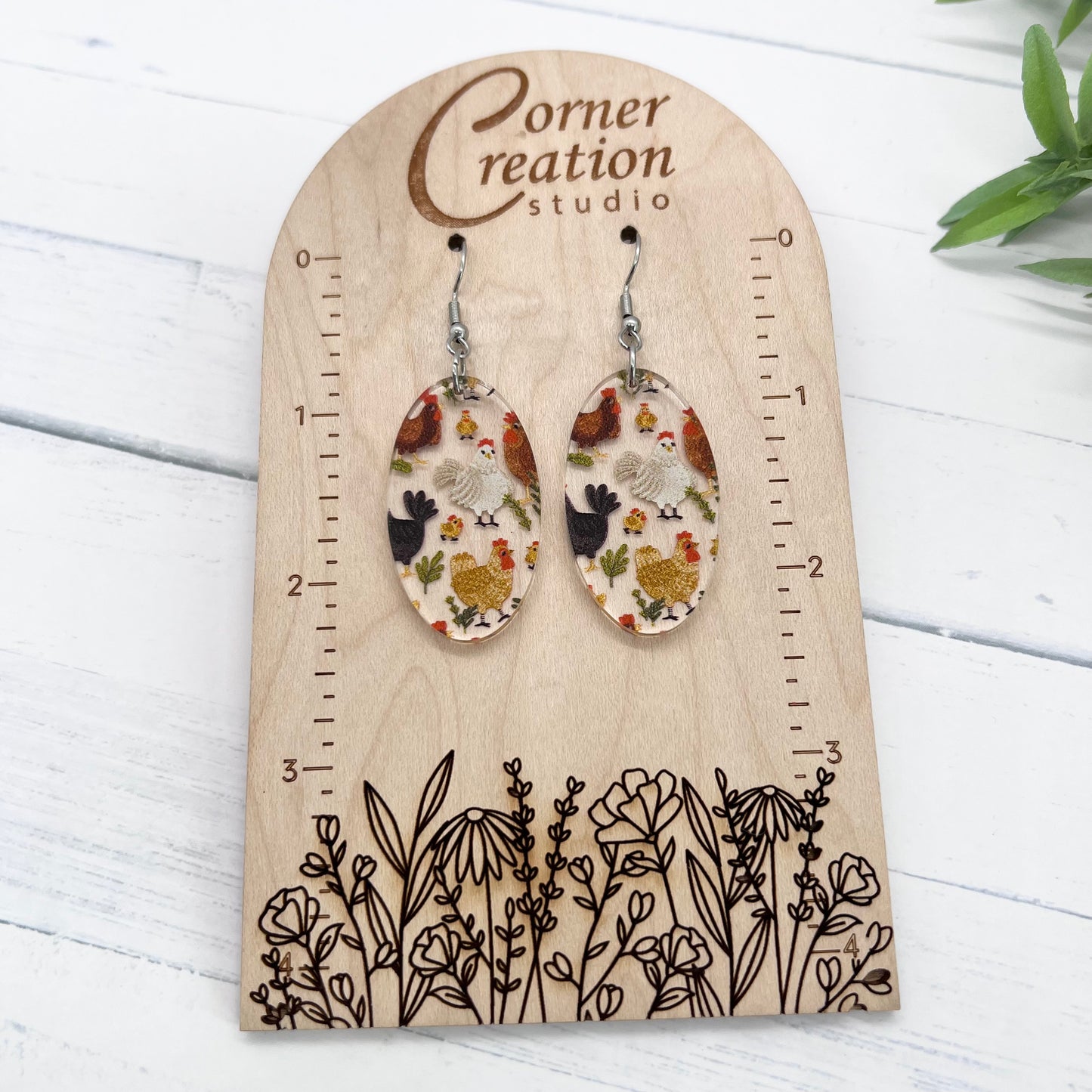 Chicken & Chick Earrings