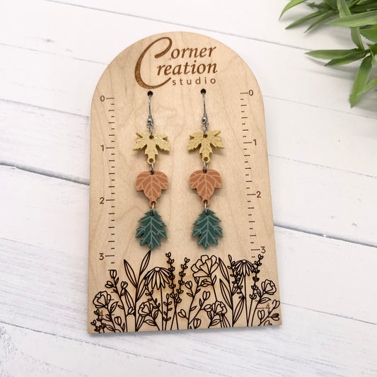 Cascading Fall Leaf Earrings