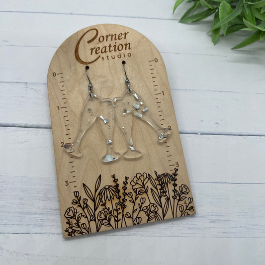 Champaign Glass Earrings