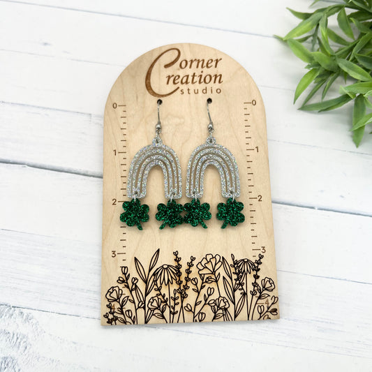 Rainbow St Patricks Day Earrings