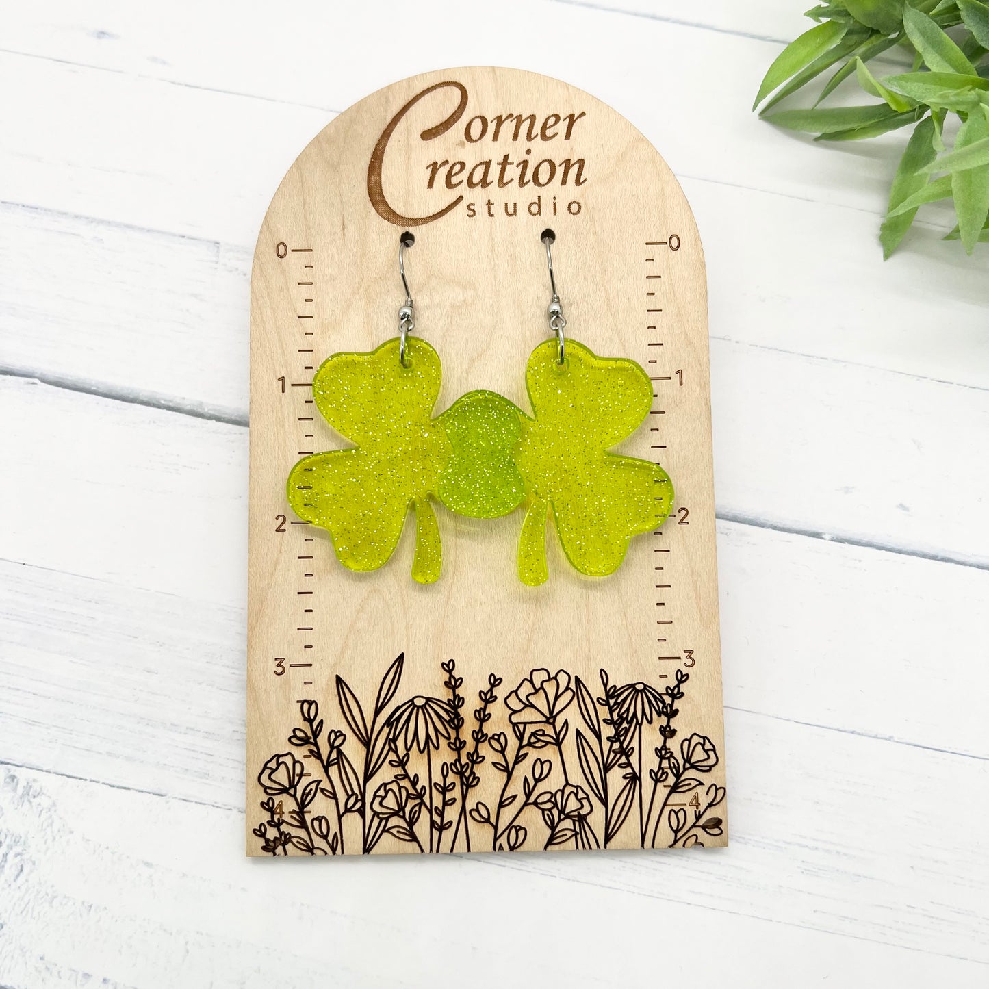 St. Patrick's Day Clover Earrings