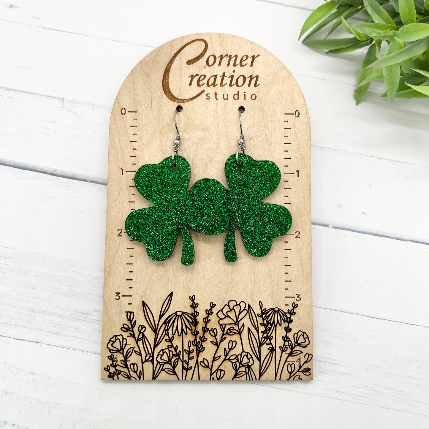 St. Patrick's Day Clover Earrings