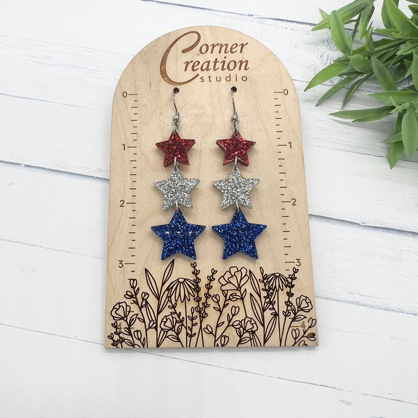 Patriotic Star Earrings