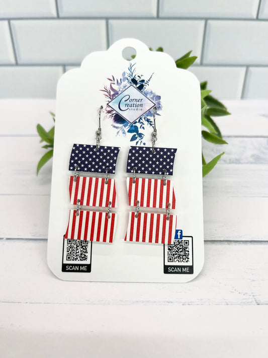 Patriotic Flag Earrings