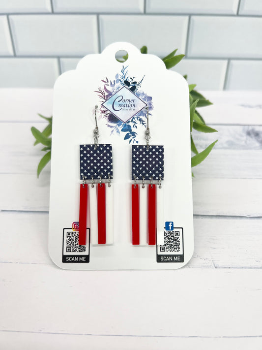 Patriotic Flag Earrings