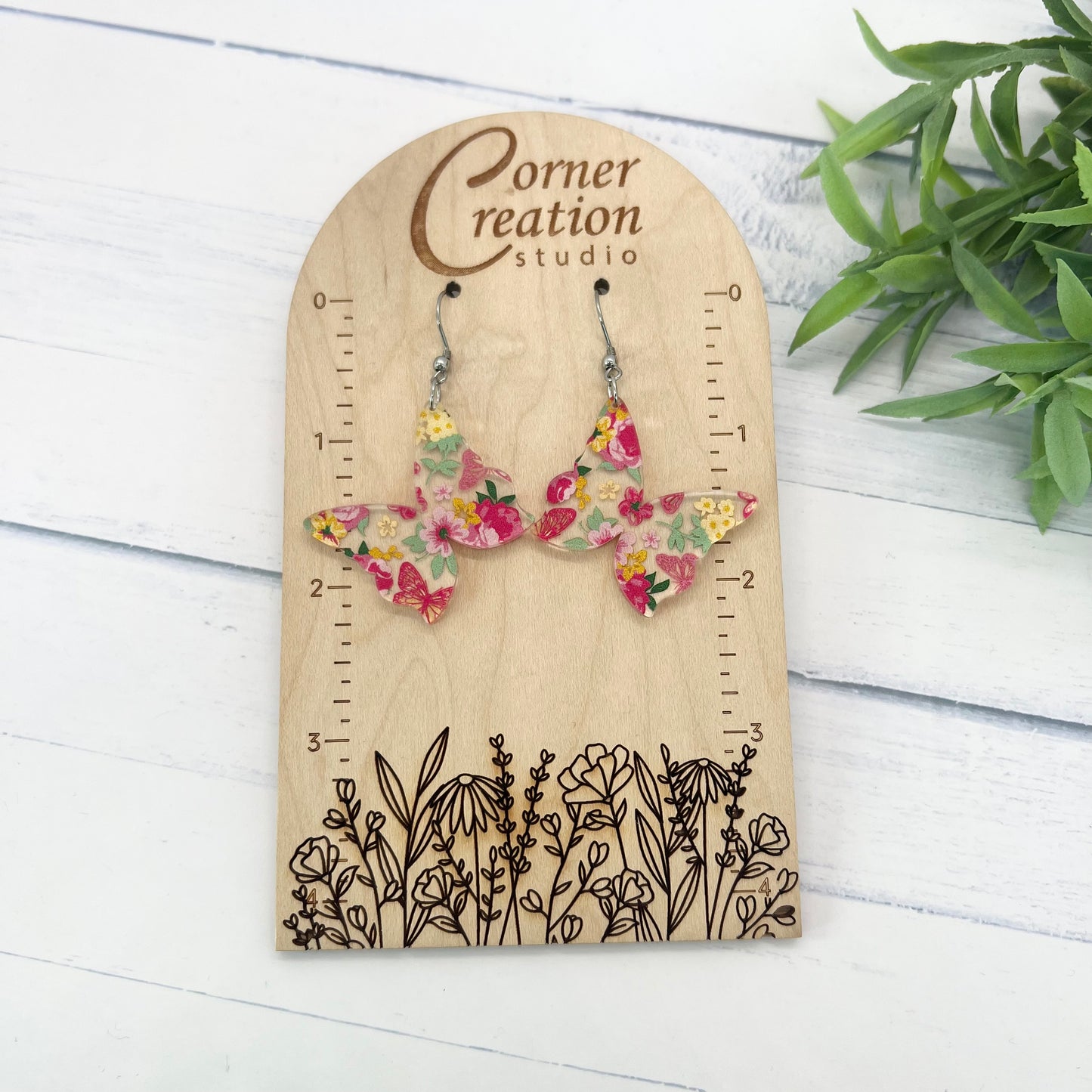 Floral Butterfly Earrings