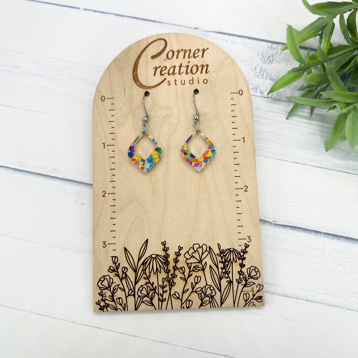 Party Print Small Earrings