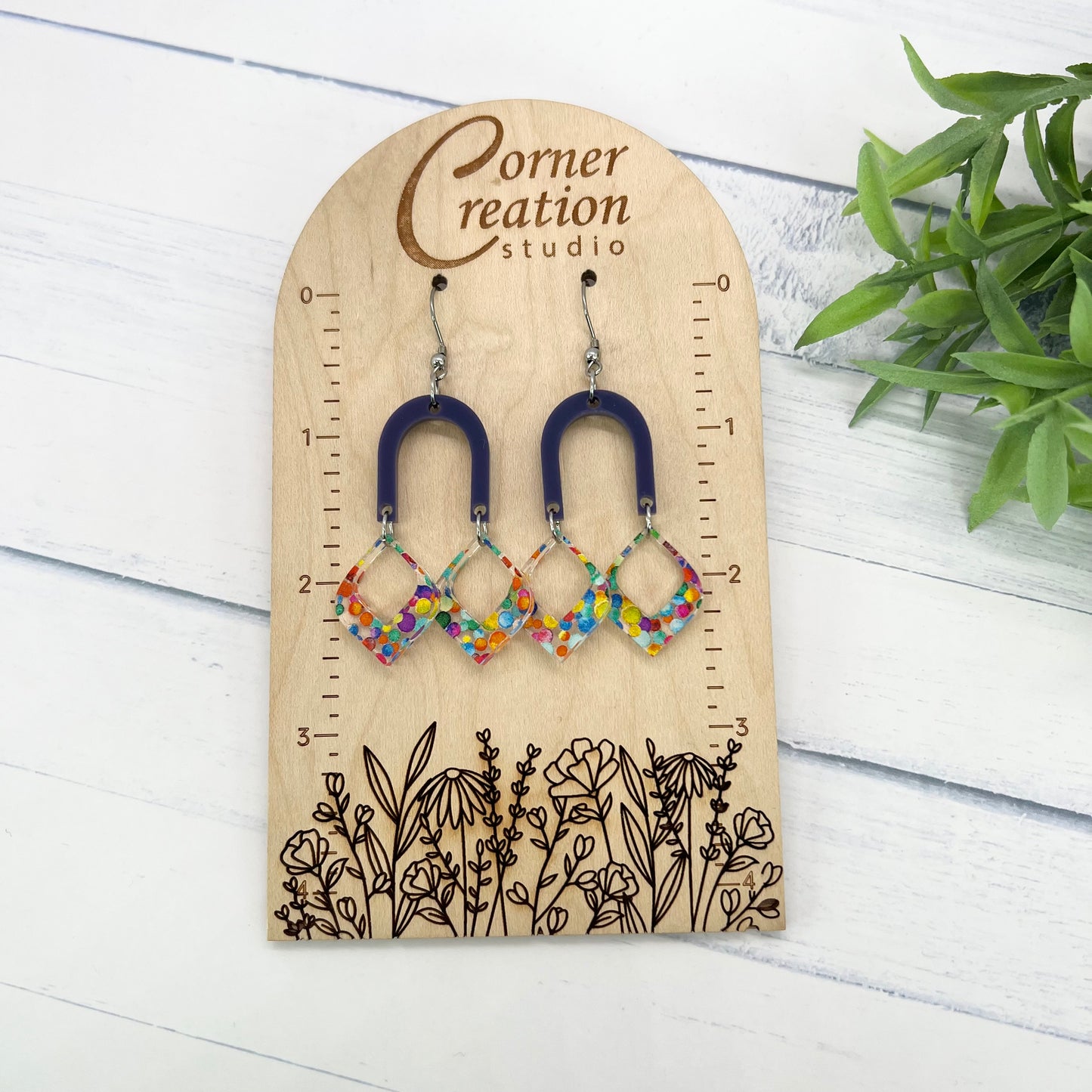 Party Print Small Earrings