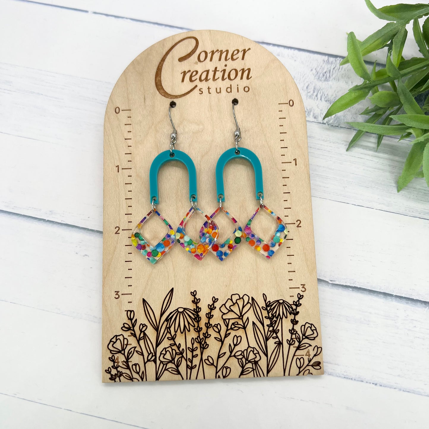 Party Print Small Earrings