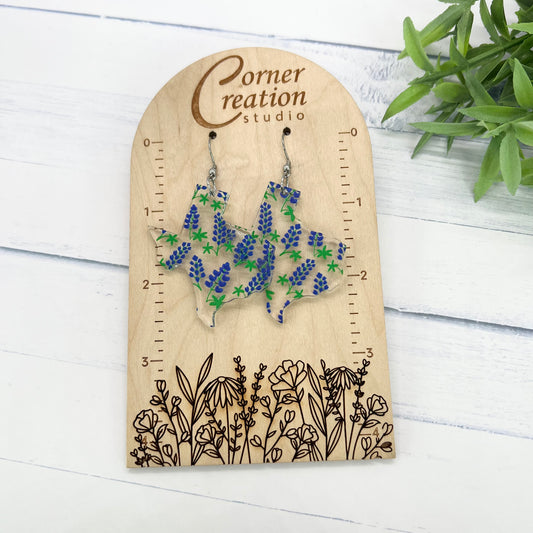 Bluebonnet Texas Earrings