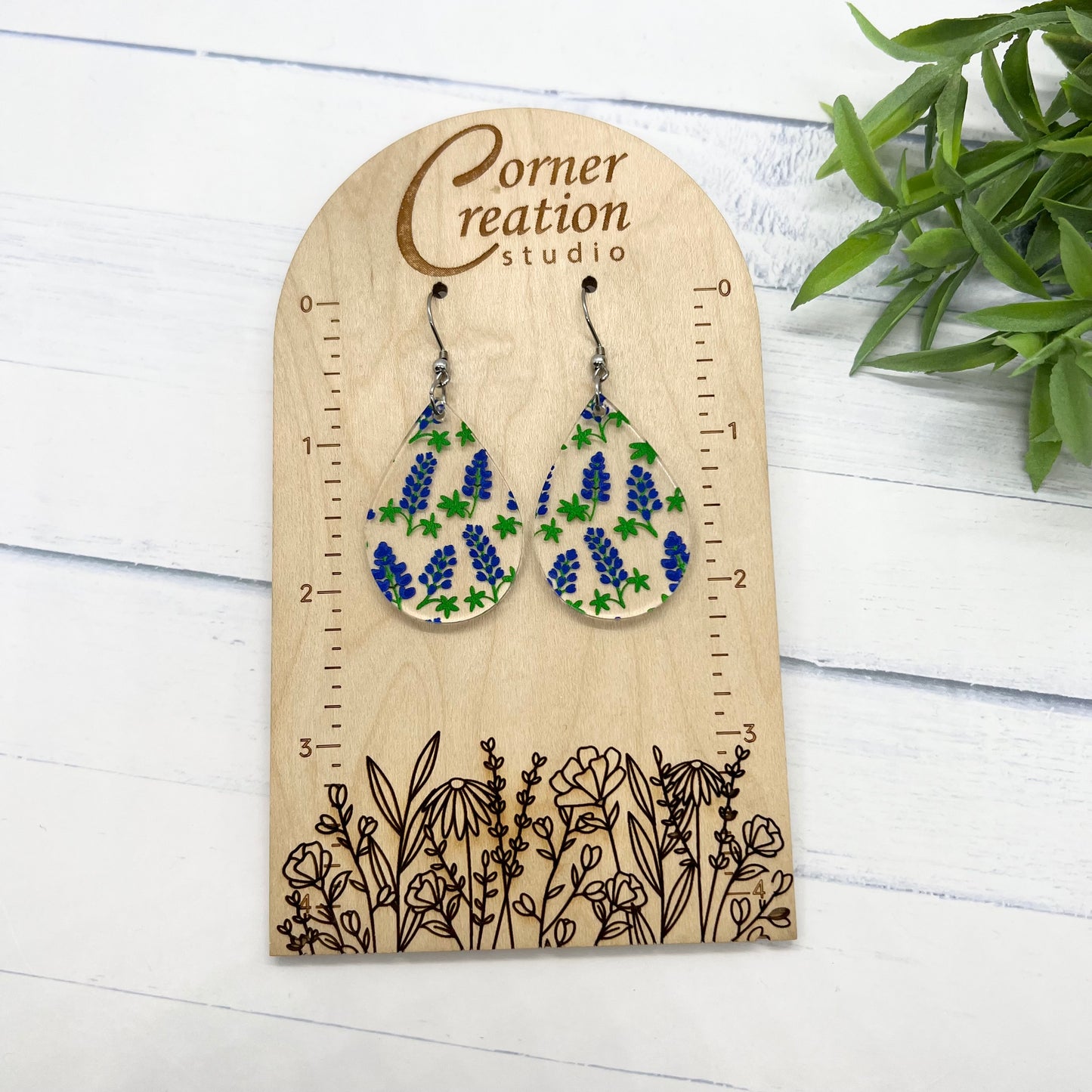 Bluebonnet Teardrop Earrings